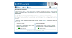 Desktop Screenshot of getmydocument.com